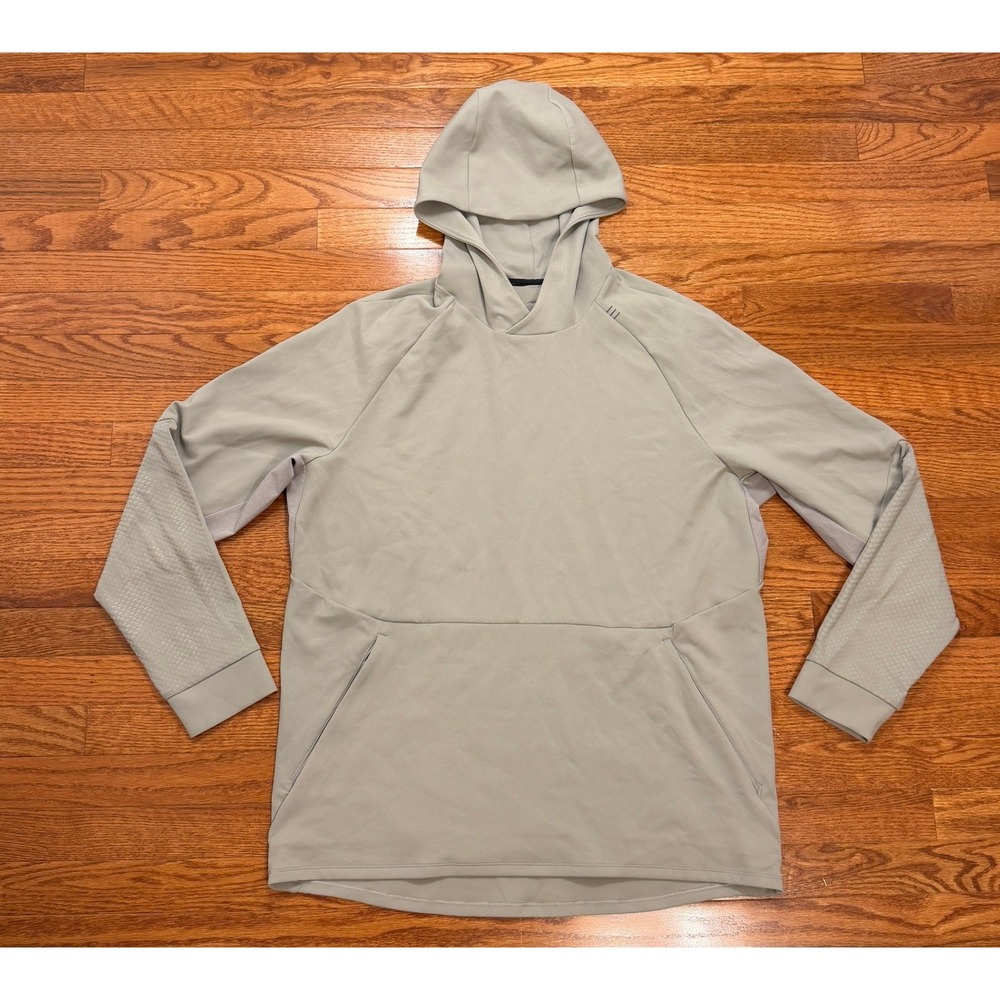 Lululemon x Barrys Hoodie Mens XL Stronger As One Beige Gray Active Performance